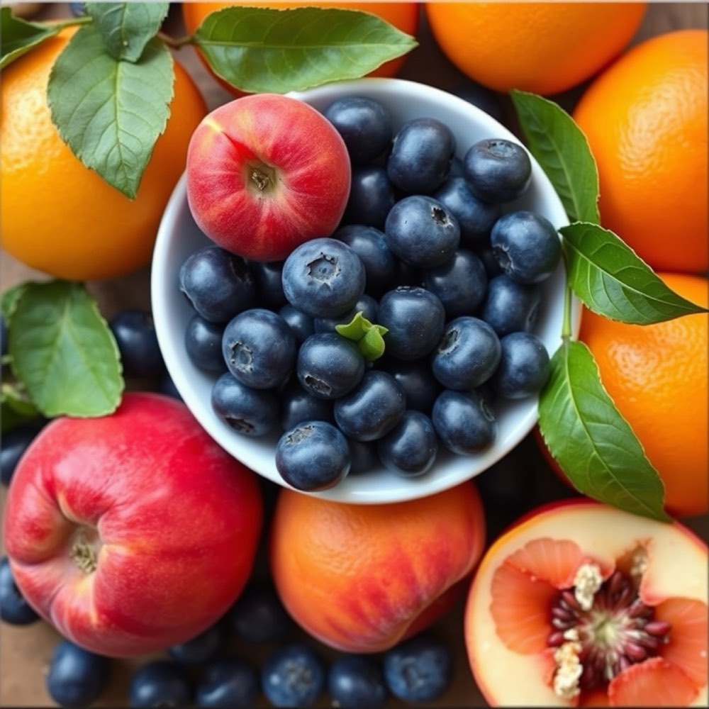 Georgian fruit and berries, including our blueberries